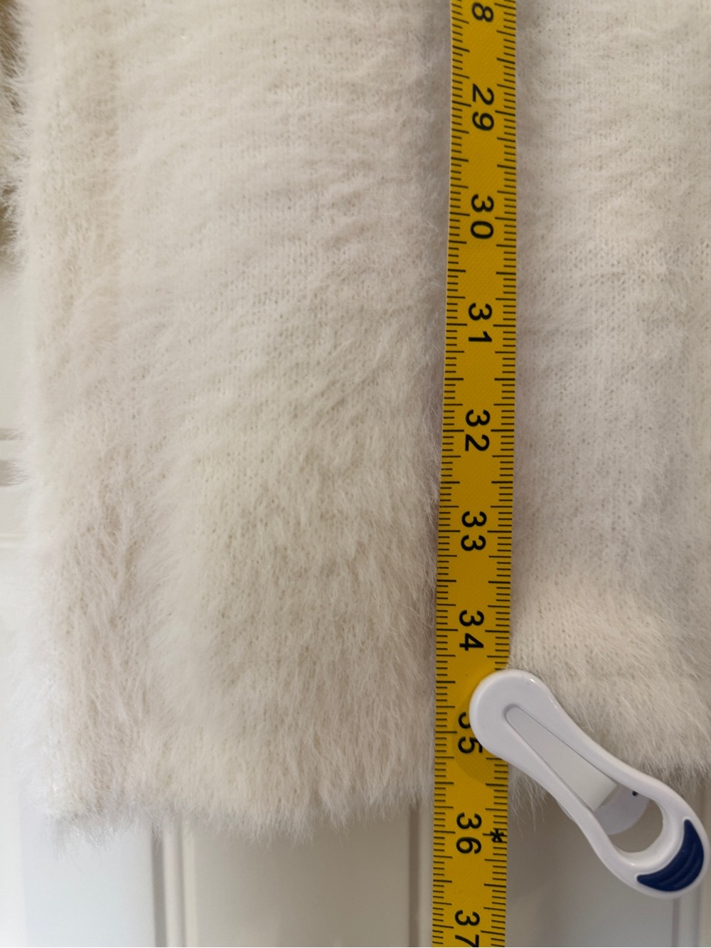 No Boundaries Women’s Long Eyelash Sweater Dress White Soft Fuzzy Mock Neck - Picture 7 of 10